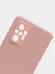 Коралловый меланж чехол силиконовый Xiaomi Redmi Note 10 Pro, Note 10 Pro Max с защитой камеры и бархатом