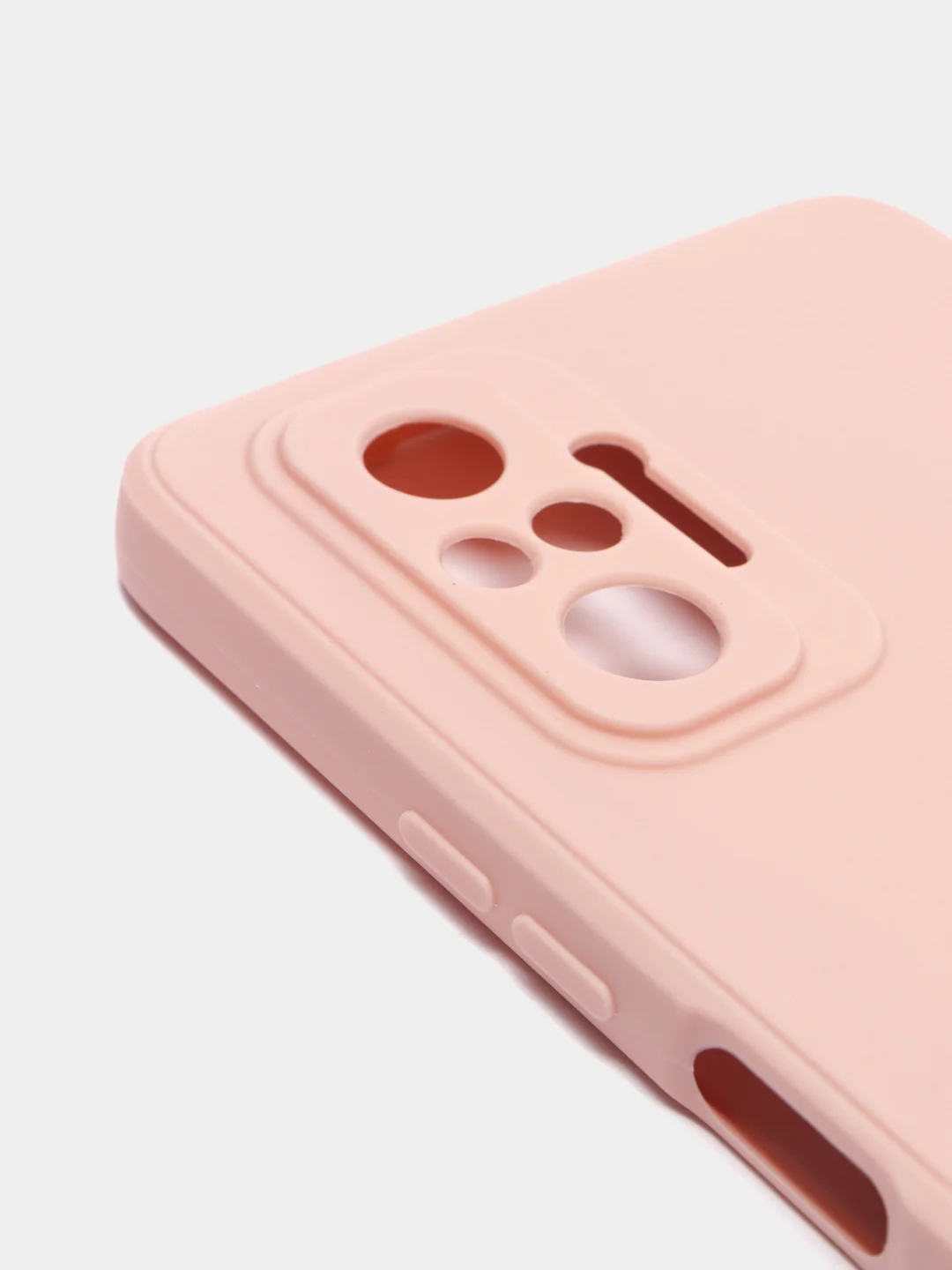 Коралловый меланж чехол силиконовый Xiaomi Redmi Note 10 Pro, Note 10 Pro Max с защитой камеры и бархатом