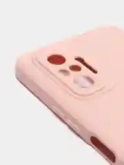 Коралловый меланж чехол силиконовый Xiaomi Redmi Note 10 Pro, Note 10 Pro Max с защитой камеры и бархатом