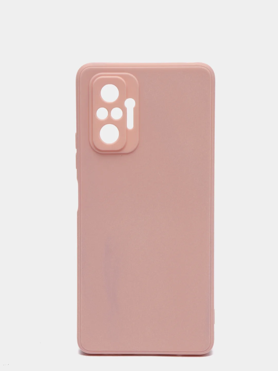 Коралловый меланж чехол силиконовый Xiaomi Redmi Note 10 Pro, Note 10 Pro Max с защитой камеры и бархатом