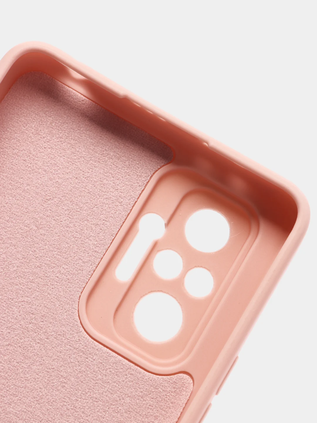 Коралловый меланж чехол силиконовый Xiaomi Redmi Note 10 Pro, Note 10 Pro Max с защитой камеры и бархатом