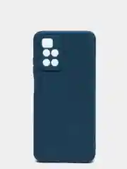 Синий меланж чехол для Xiaomi Redmi 10 силиконовый с защитой камеры и бархатом внутри Редми 10
