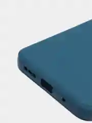 Синий меланж чехол для Xiaomi Redmi 10 силиконовый с защитой камеры и бархатом внутри Редми 10
