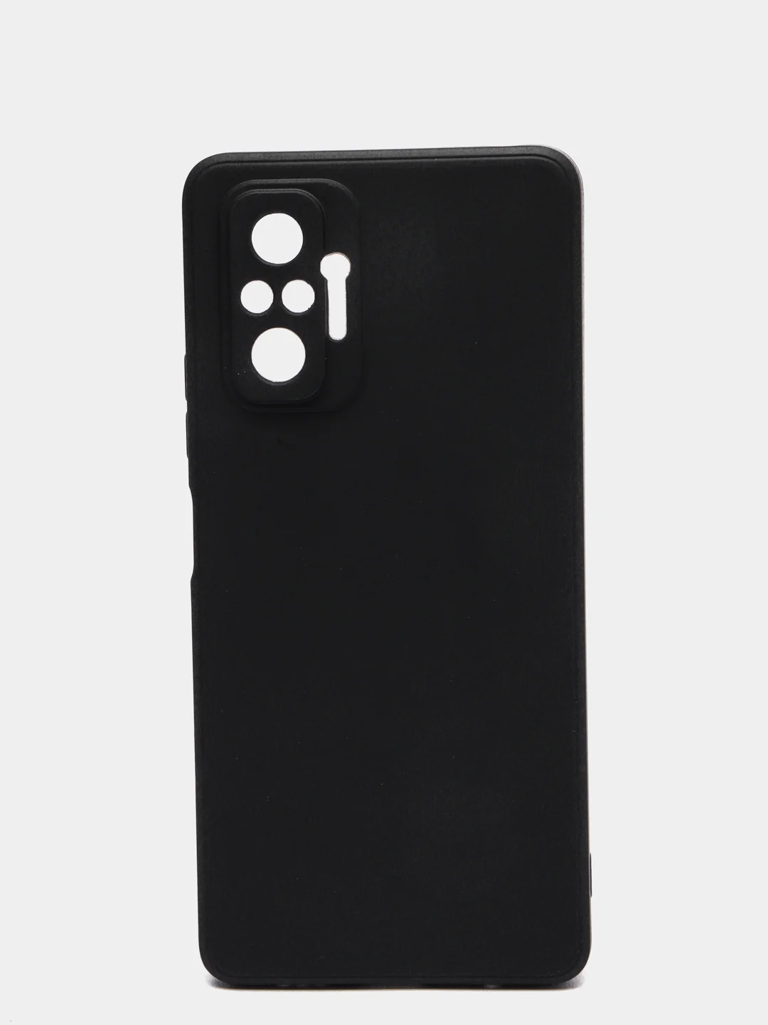 Черный чехол силиконовый Xiaomi Redmi Note 10 Pro, Note 10 Pro Max с защитой камеры и бархатом