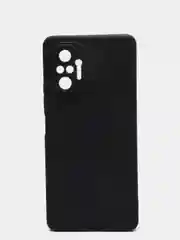 Черный чехол силиконовый Xiaomi Redmi Note 10 Pro, Note 10 Pro Max с защитой камеры и бархатом