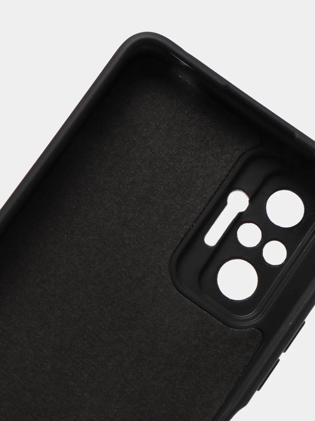 Черный чехол силиконовый Xiaomi Redmi Note 10 Pro, Note 10 Pro Max с защитой камеры и бархатом