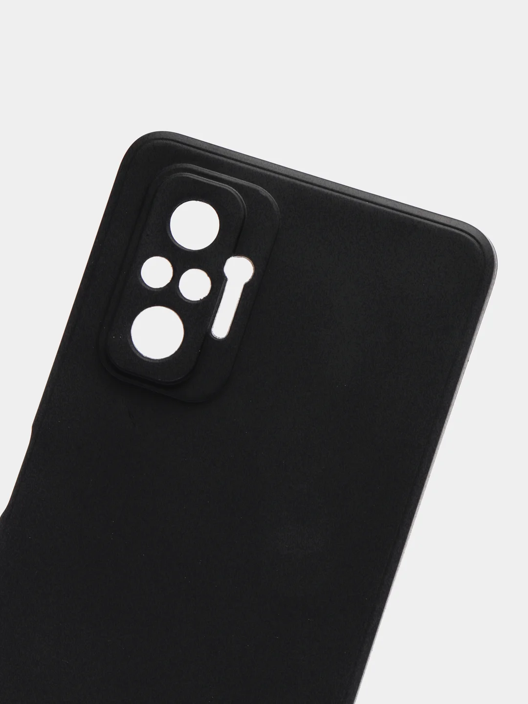 Черный чехол силиконовый Xiaomi Redmi Note 10 Pro, Note 10 Pro Max с защитой камеры и бархатом