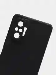 Черный чехол силиконовый Xiaomi Redmi Note 10 Pro, Note 10 Pro Max с защитой камеры и бархатом
