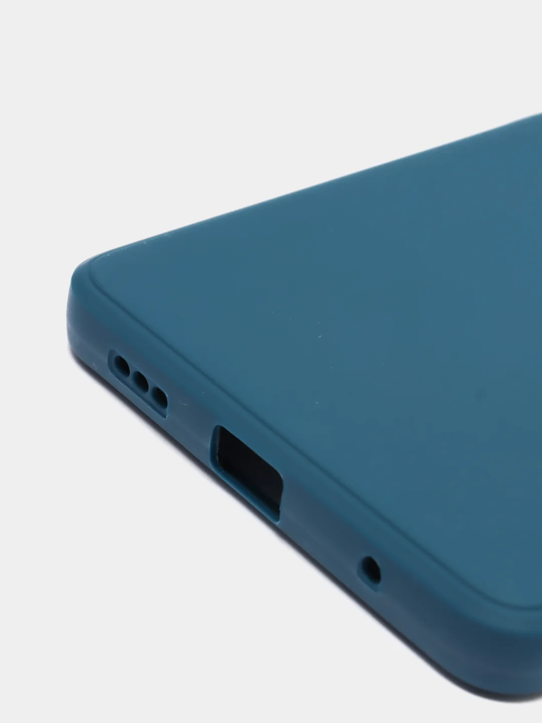 Синий меланж чехол силиконовый Xiaomi Redmi Note 10 Pro, Note 10 Pro Max с защитой камеры и бархатом