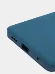 Синий меланж чехол силиконовый Xiaomi Redmi Note 10 Pro, Note 10 Pro Max с защитой камеры и бархатом