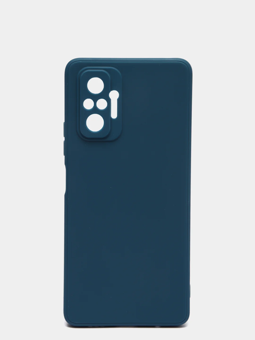 Синий меланж чехол силиконовый Xiaomi Redmi Note 10 Pro, Note 10 Pro Max с защитой камеры и бархатом