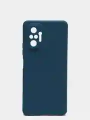 Синий меланж чехол силиконовый Xiaomi Redmi Note 10 Pro, Note 10 Pro Max с защитой камеры и бархатом