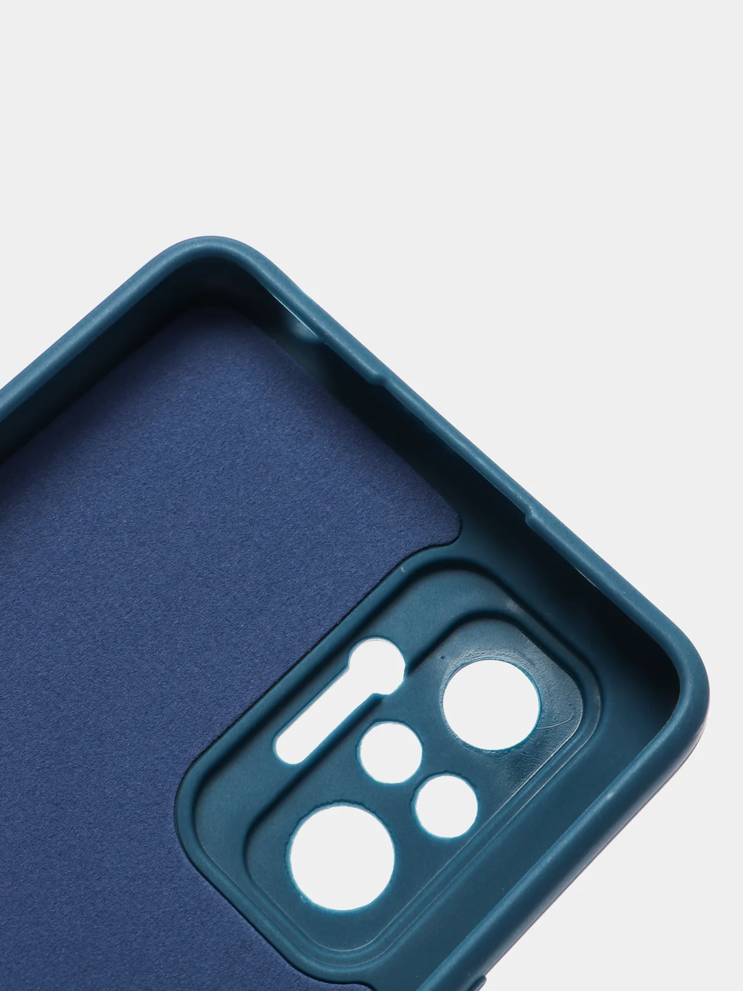 Синий меланж чехол силиконовый Xiaomi Redmi Note 10 Pro, Note 10 Pro Max с защитой камеры и бархатом