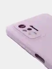Лавандовый чехол силиконовый Xiaomi Redmi Note 10 Pro, Note 10 Pro Max с защитой камеры и бархатом