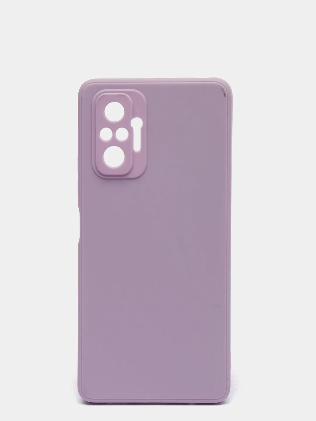 Лавандовый чехол силиконовый Xiaomi Redmi Note 10 Pro, Note 10 Pro Max с защитой камеры и бархатом