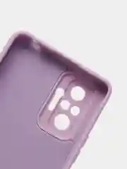 Лавандовый чехол силиконовый Xiaomi Redmi Note 10 Pro, Note 10 Pro Max с защитой камеры и бархатом