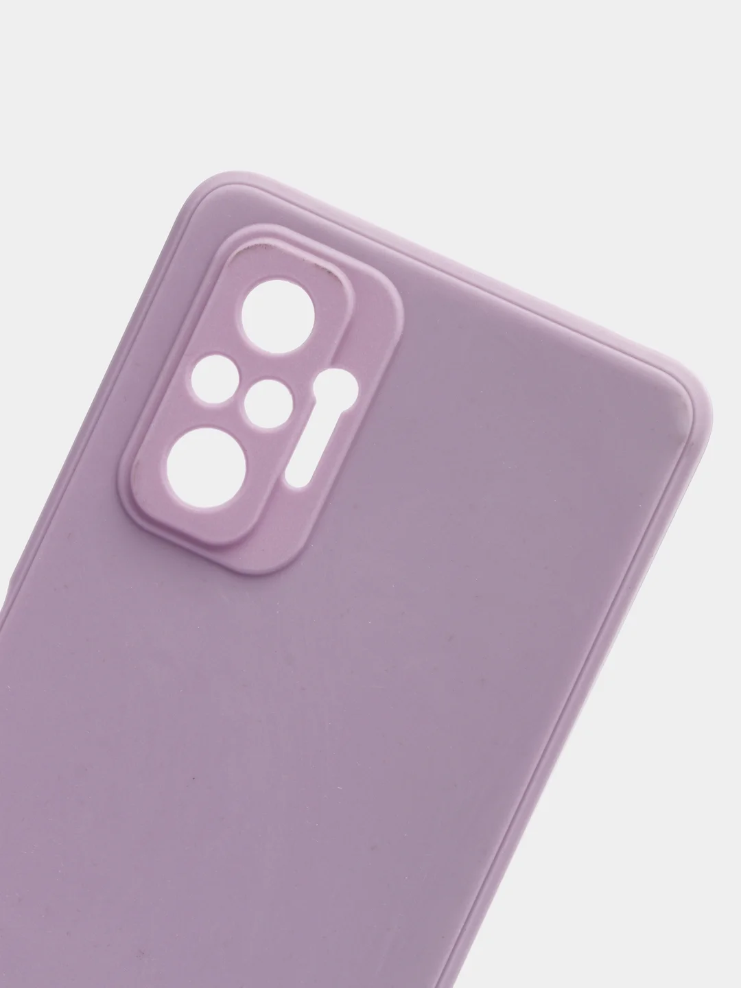 Лавандовый чехол силиконовый Xiaomi Redmi Note 10 Pro, Note 10 Pro Max с защитой камеры и бархатом
