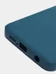 Синий меланж чехол Xiaomi Poco X3 NFC, Poco X3 Pro силиконовый с защитой камеры и бархатной подкладкой