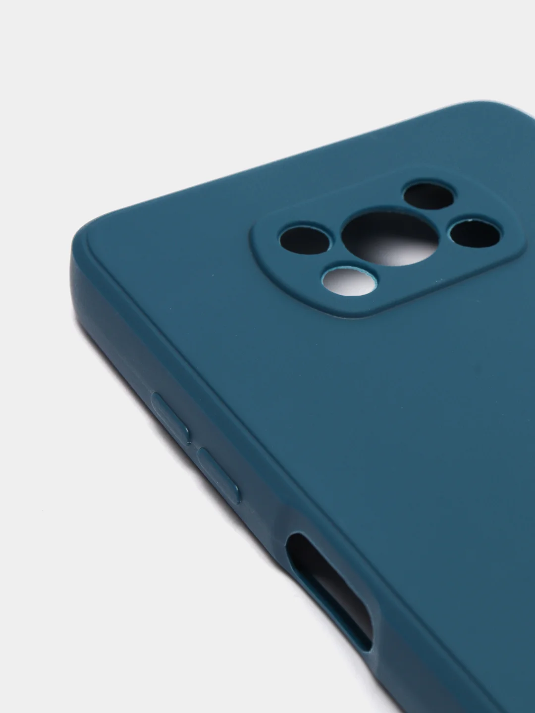 Синий меланж чехол Xiaomi Poco X3 NFC, Poco X3 Pro силиконовый с защитой камеры и бархатной подкладкой