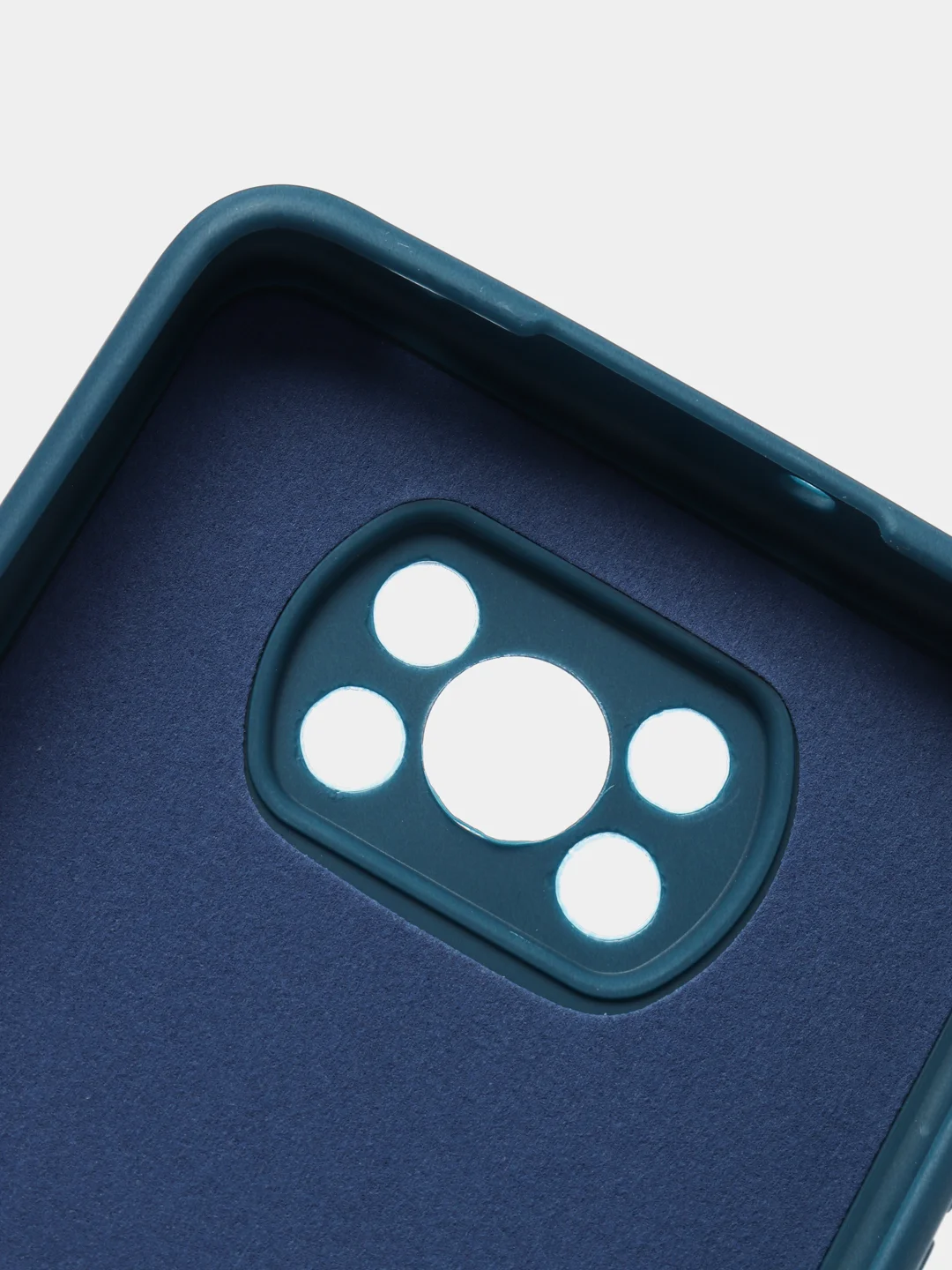 Синий меланж чехол Xiaomi Poco X3 NFC, Poco X3 Pro силиконовый с защитой камеры и бархатной подкладкой