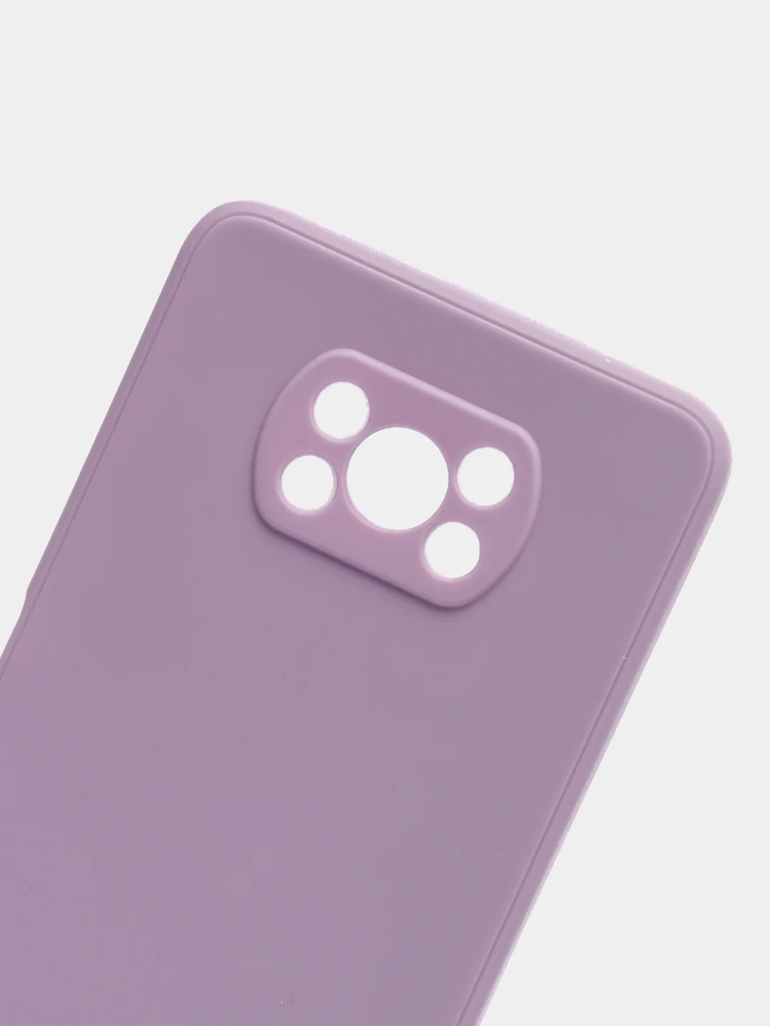 Лавандовый чехол Xiaomi Poco X3 NFC, Poco X3 Pro силиконовый с защитой камеры и бархатной подкладкой