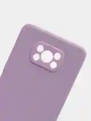 Лавандовый чехол Xiaomi Poco X3 NFC, Poco X3 Pro силиконовый с защитой камеры и бархатной подкладкой