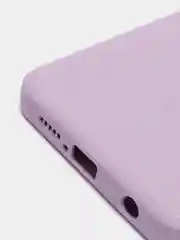 Лавандовый чехол Xiaomi Poco X3 NFC, Poco X3 Pro силиконовый с защитой камеры и бархатной подкладкой