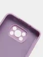 Лавандовый чехол Xiaomi Poco X3 NFC, Poco X3 Pro силиконовый с защитой камеры и бархатной подкладкой