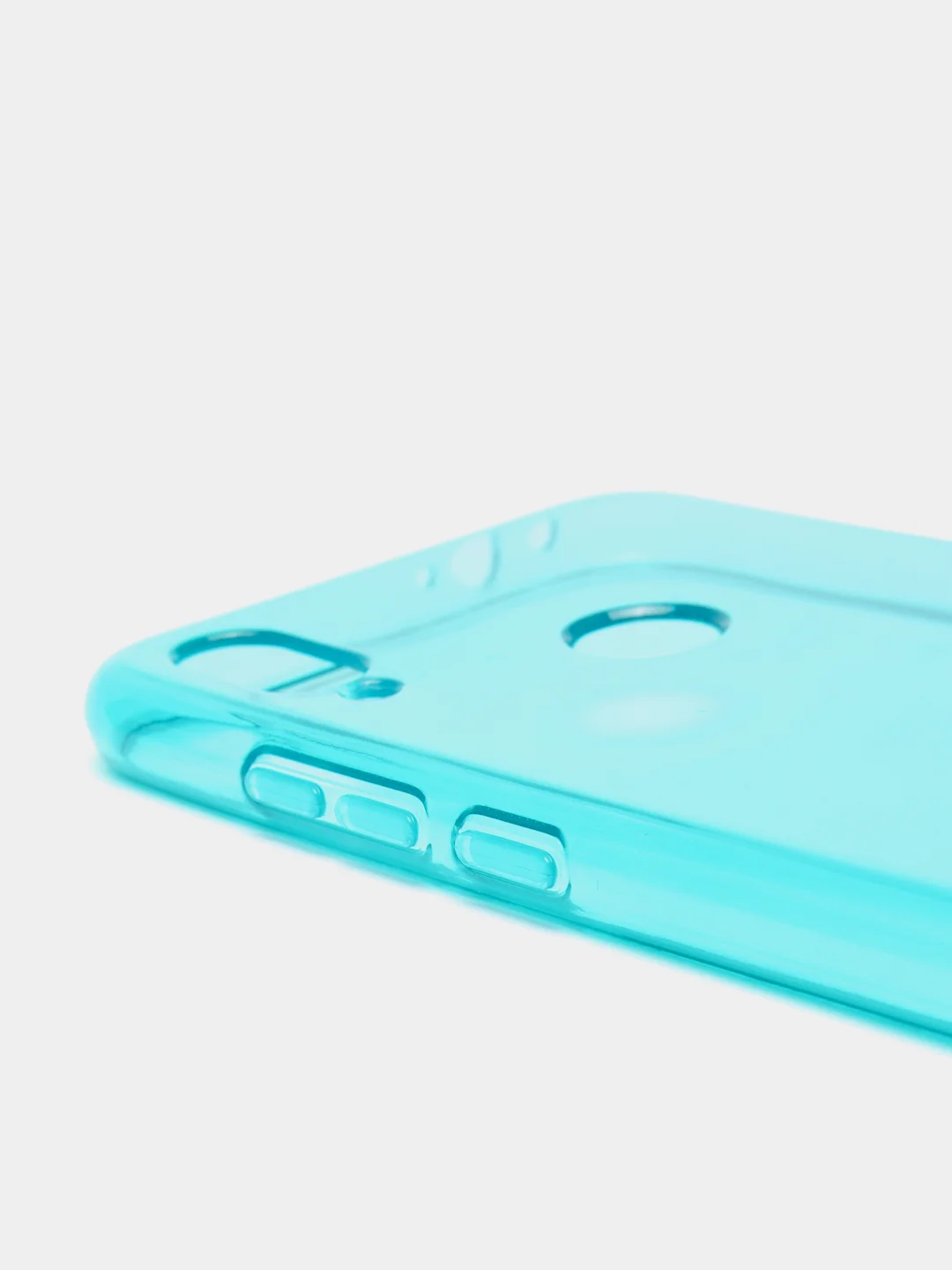 Бирюзовый чехол прозрачный для Xiaomi Redmi Note 7 / Note 7 Pro плотный неоновый с оттенком