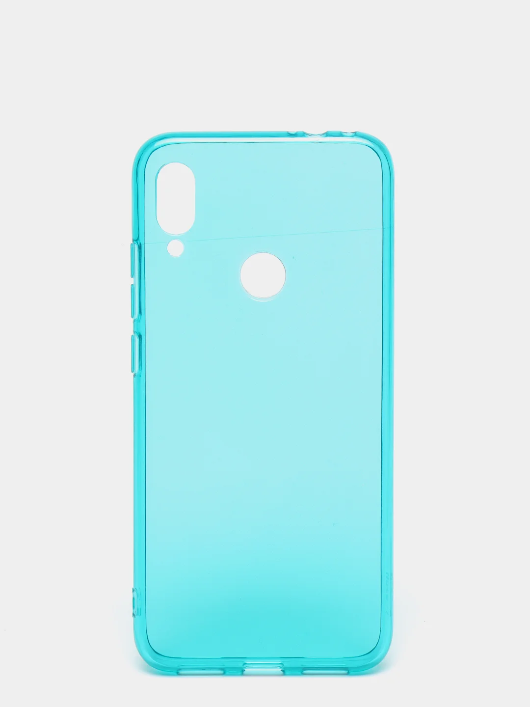 Бирюзовый чехол прозрачный для Xiaomi Redmi Note 7 / Note 7 Pro плотный неоновый с оттенком