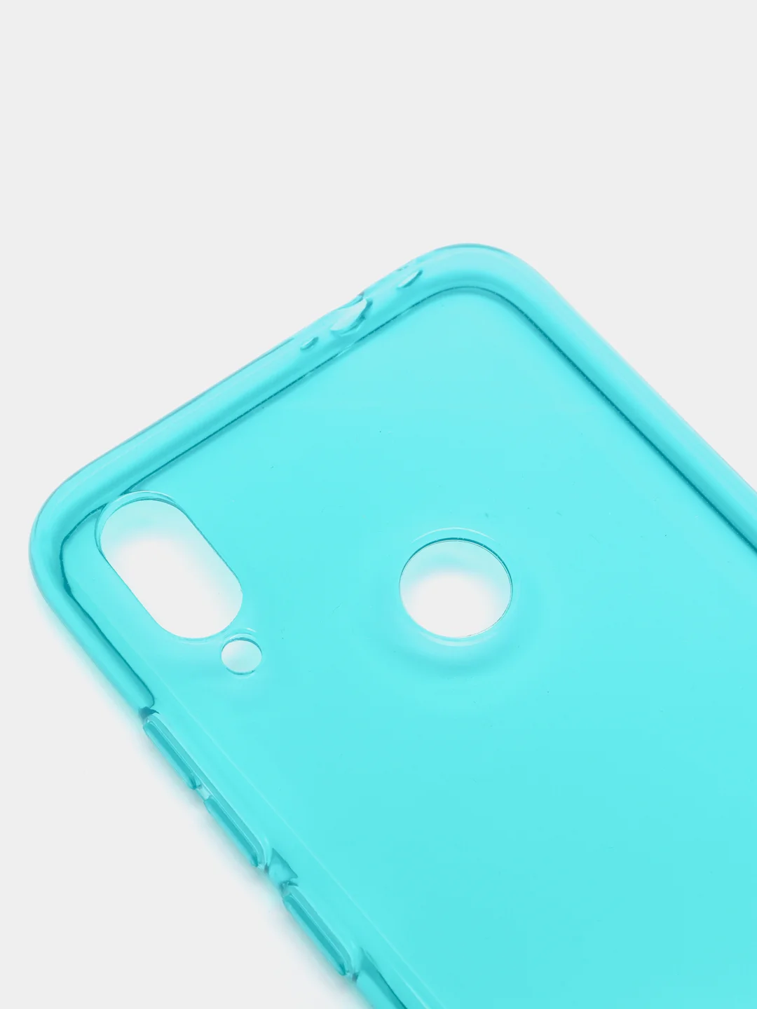 Бирюзовый чехол прозрачный для Xiaomi Redmi Note 7 / Note 7 Pro плотный неоновый с оттенком