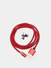 Красный магнитный кабель для зарядки, коннекторы MicroUSB, Type-C, iPhone Lightning по отдельности