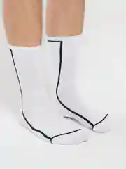 Белый носки с полосой