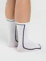 Белый носки с полосой