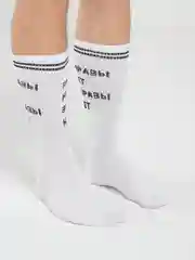 Мужские носки белые с надписью "Заразы нет"