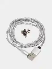 Серый магнитный кабель для зарядки, коннекторы MicroUSB, Type-C, iPhone Lightning по отдельности