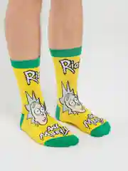 Желтый носки Rick and Morty (Рик и Морти), унисекс