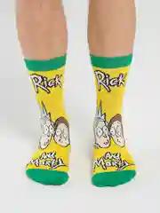 Желтый носки Rick and Morty (Рик и Морти), унисекс