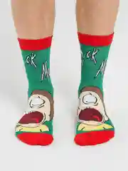 Зеленый носки Rick and Morty (Рик и Морти), унисекс