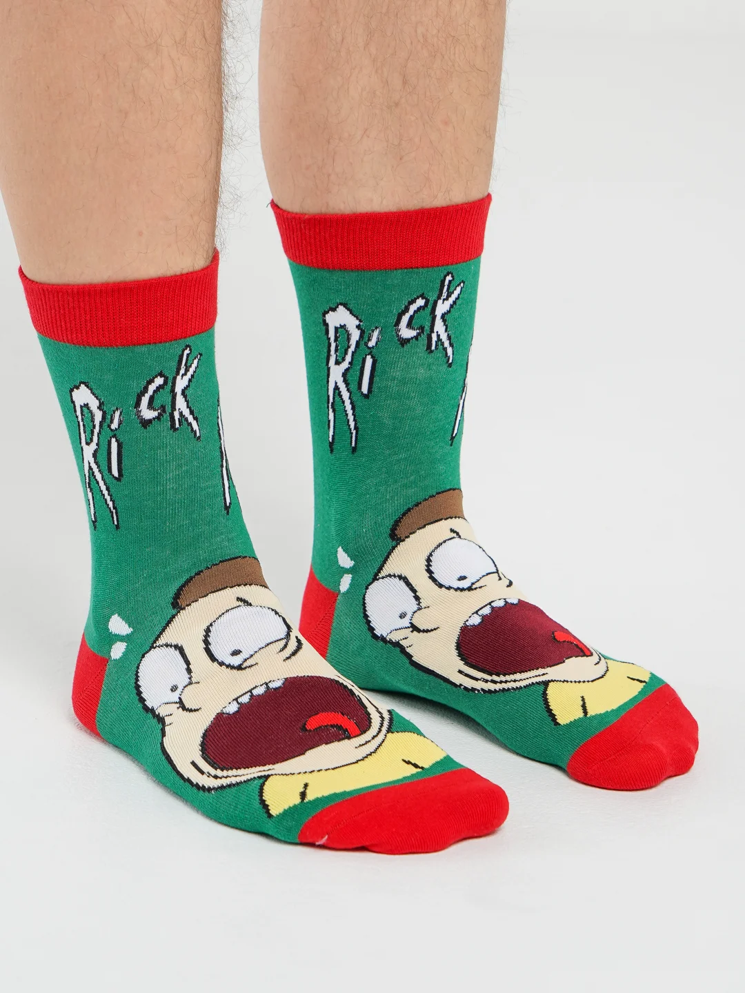 Зеленый носки Rick and Morty (Рик и Морти), унисекс