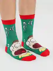 Зеленый носки Rick and Morty (Рик и Морти), унисекс