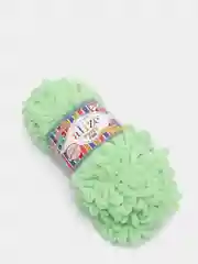 Лайм пряжа Alize Puffy Fine, маленькие петельки, микрополиэстер, 100 г, 14 м