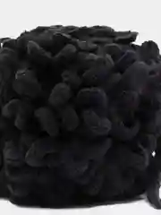 Черный пряжа Alize Puffy Fine, маленькие петельки, микрополиэстер, 100 г, 14 м