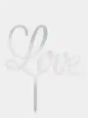Белый топпер для украшения торта Love