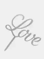 Белый топпер для украшения торта Love