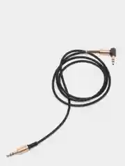 Черный кабель AUX Audio Cable "STiX", угловой, резиновый, 1 метр