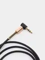 Черный кабель AUX Audio Cable "STiX", угловой, резиновый, 1 метр