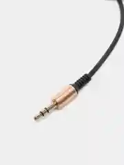 Черный кабель AUX Audio Cable "STiX", угловой, резиновый, 1 метр