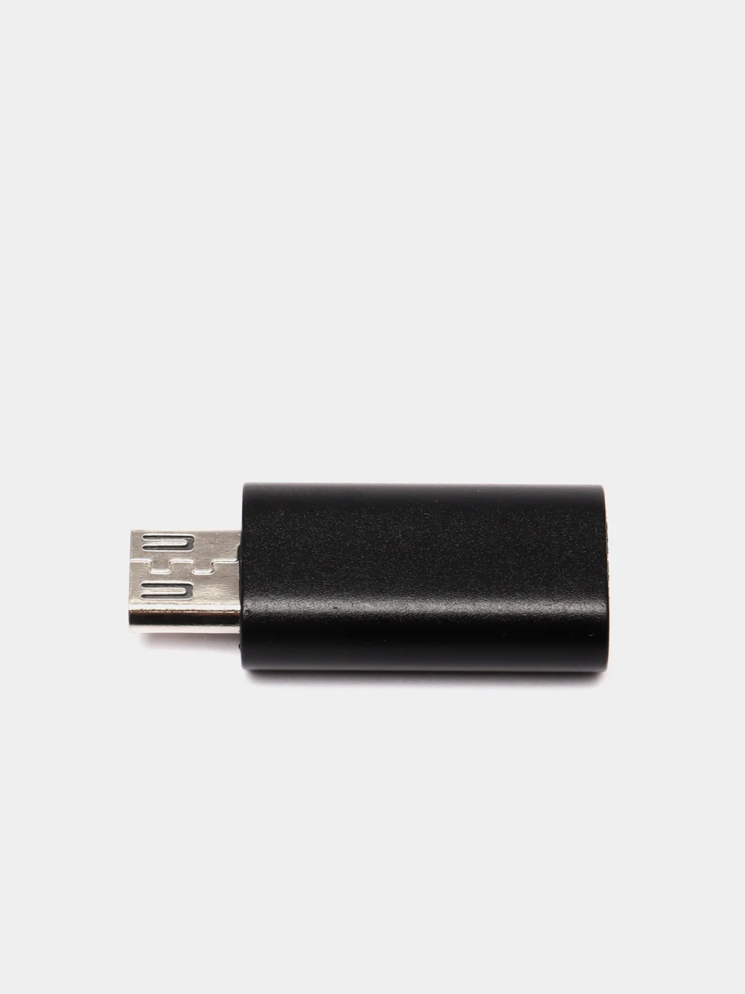 Черный адаптер переходник USB Type-C на micro USB otg