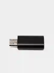 Черный адаптер переходник USB Type-C на micro USB otg